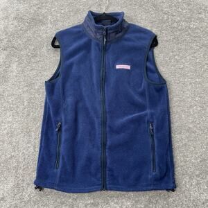 Vineyard Vines fleece vest Men’s size small navy blue full‎ zip preppy